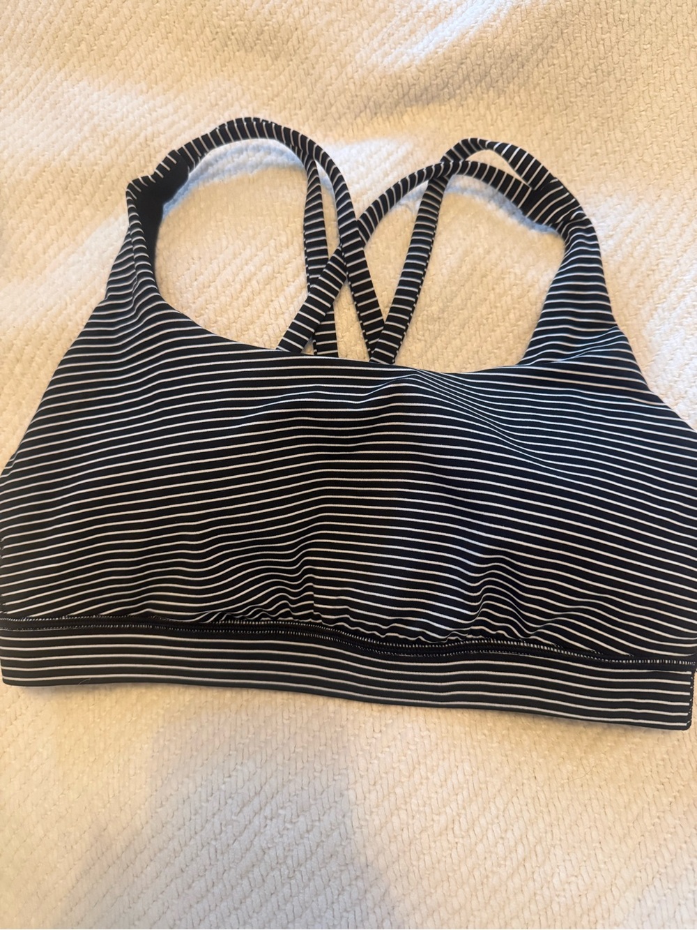 Lululemon Striped Black & White Women's Sports Bra